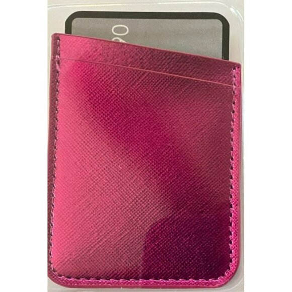 Shiny Pink Stick On Card Holder For Smartphones By Charming Charlie - Picture 2 of 5
